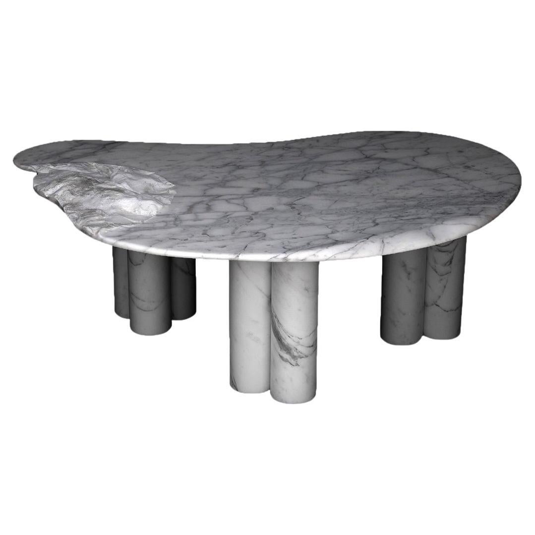 Coffe Table in Marble by Jean Frederic Bourdier For Sale