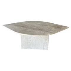 Coffe Table in Travertine, Roche Bobois, 1970