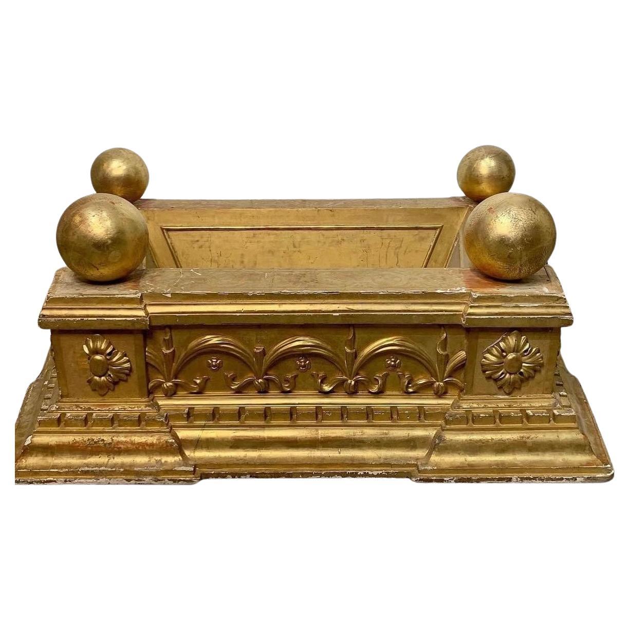 Coffe table made from 18thC gilt ceiling in vendita