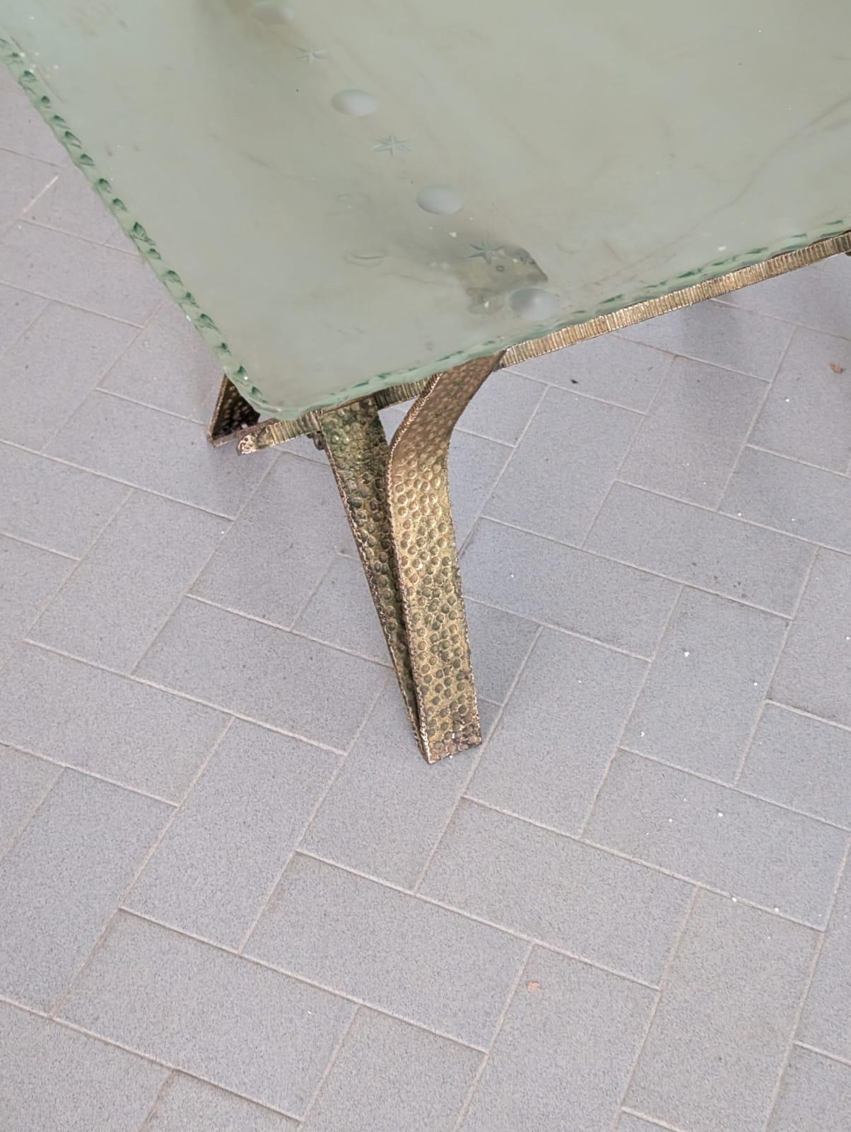 Fait main table basse de Pierluigi colli avec plateau fontana arte en vente