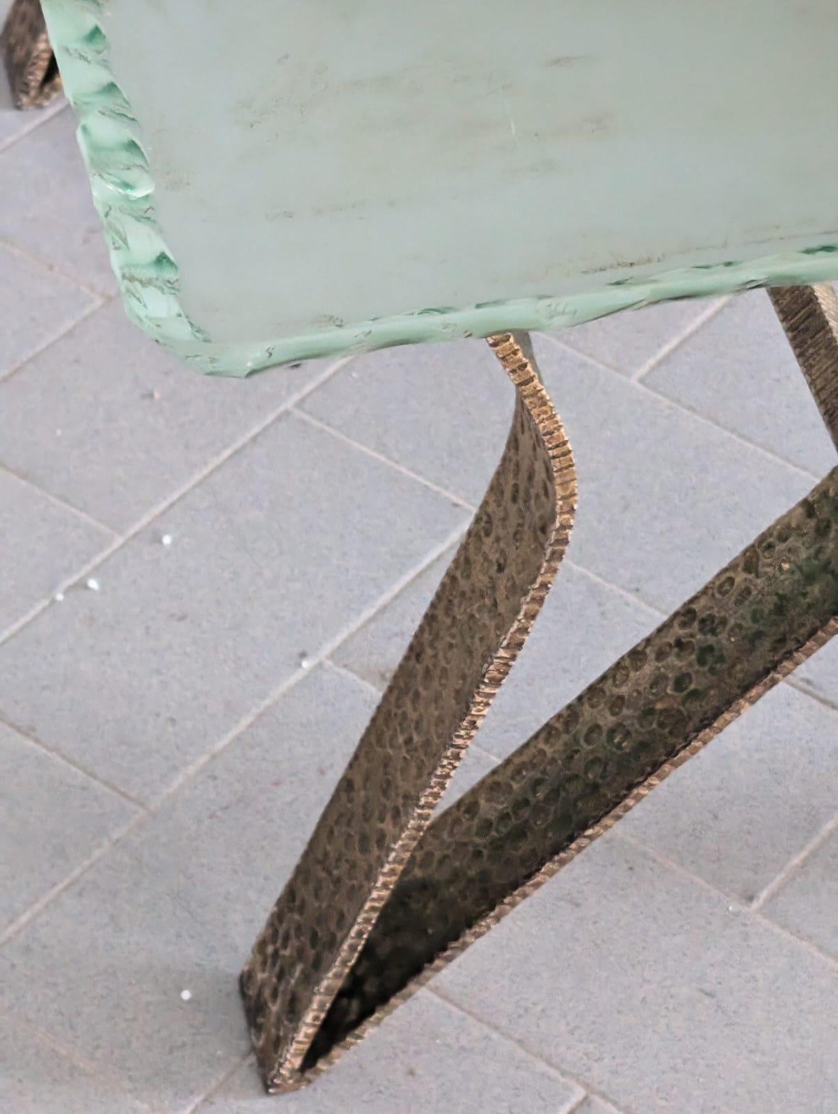 Mid-20th Century table basse de Pierluigi colli avec plateau fontana arte en vente