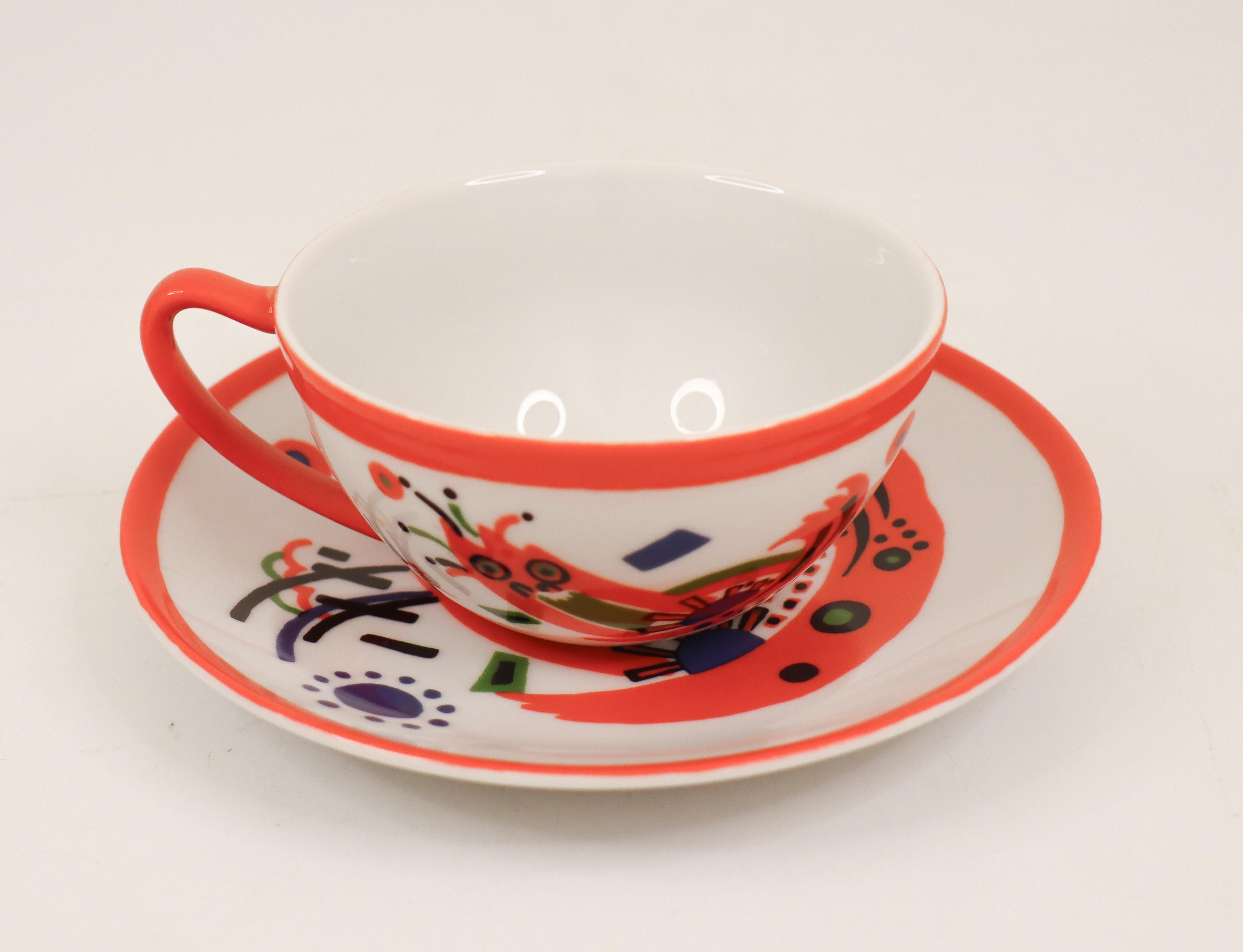 Coffecup & Untertasse – Wassily Kandinsky- Kandinsky Design (Skandinavische Moderne) im Angebot