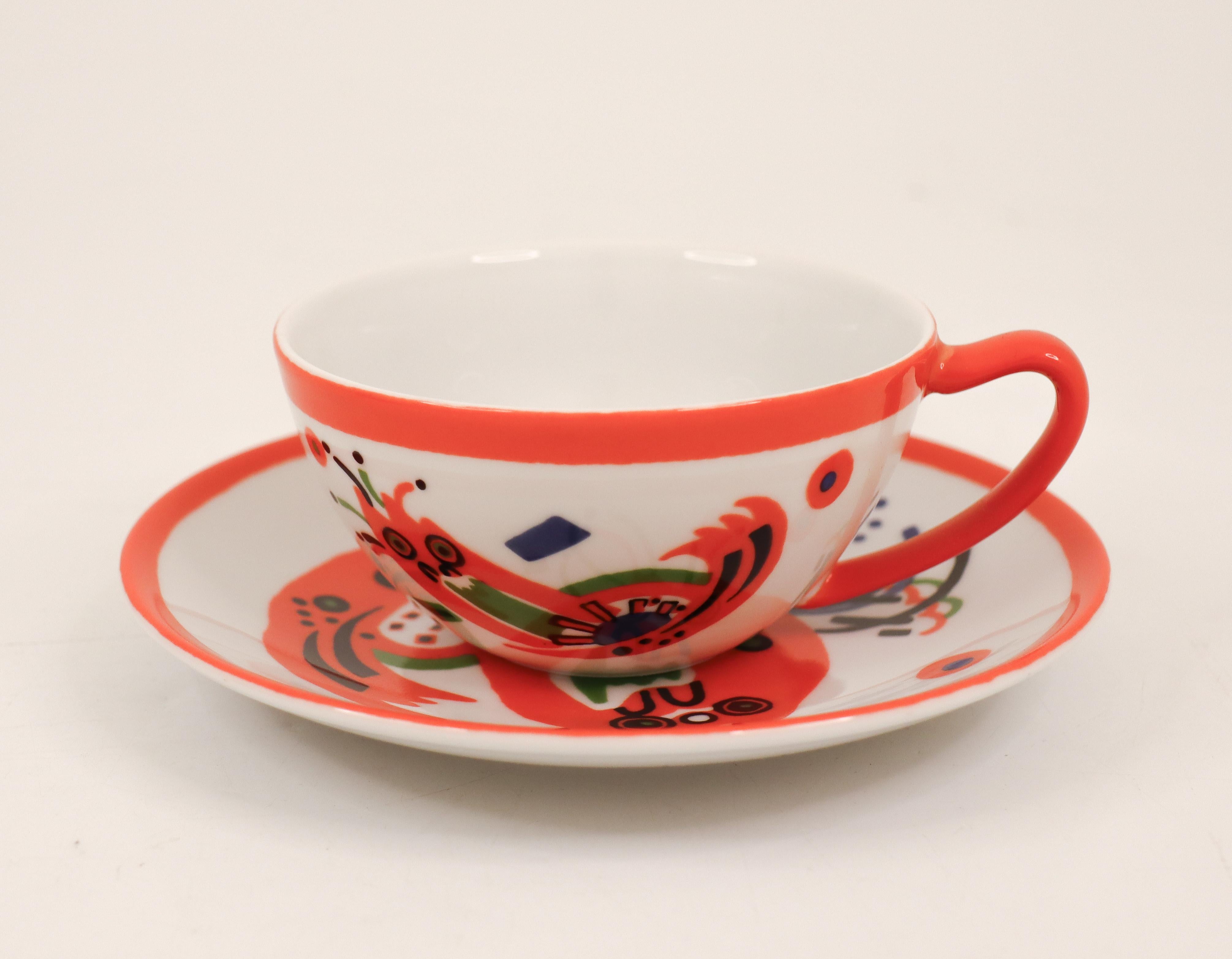 Coffecup & Untertasse – Wassily Kandinsky- Kandinsky Design (Schwedisch) im Angebot