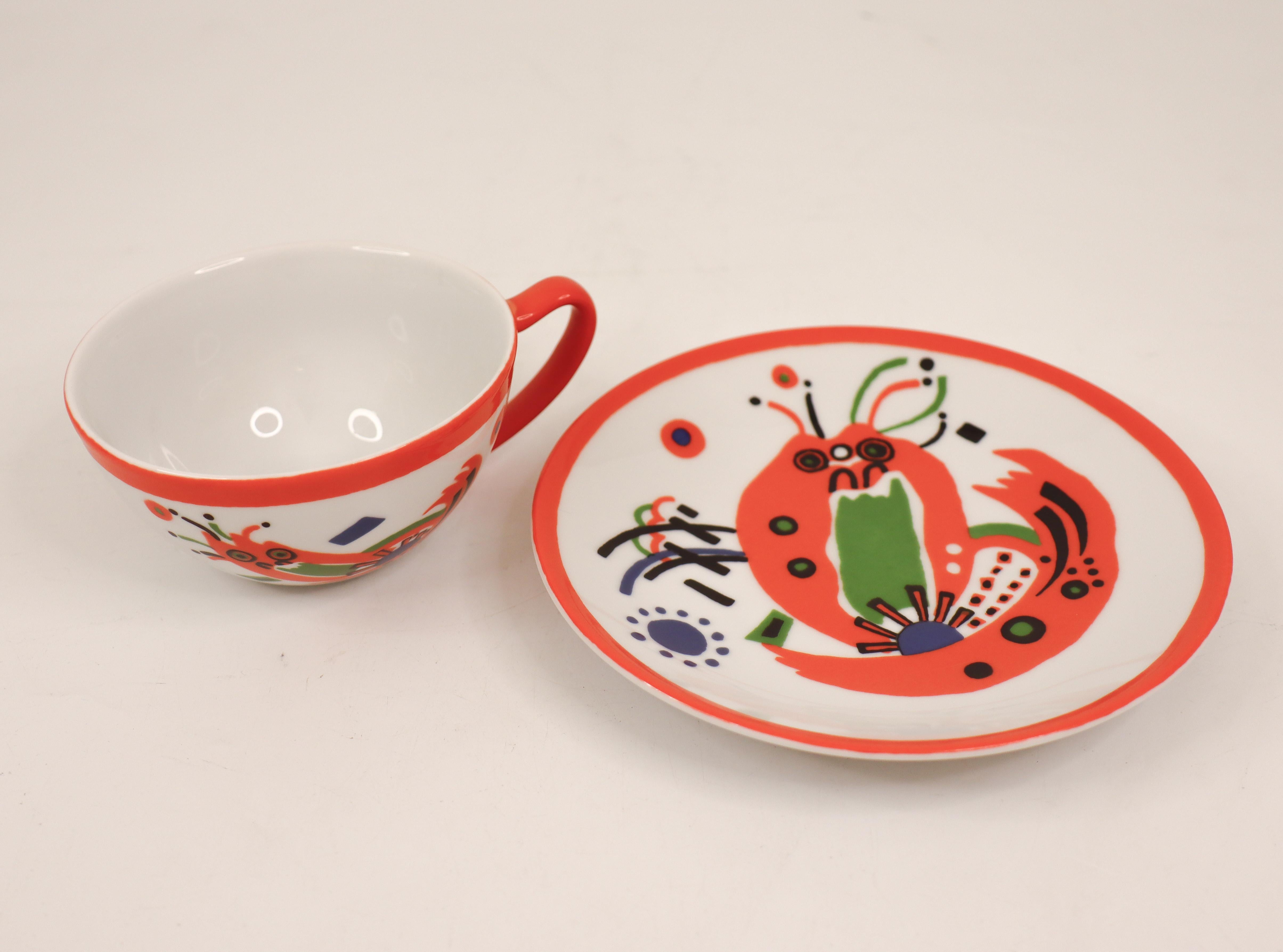 Coffecup & Untertasse – Wassily Kandinsky- Kandinsky Design im Zustand „Hervorragend“ im Angebot in Stockholm, SE