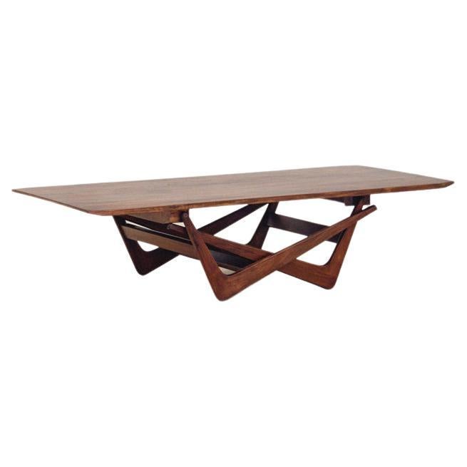 Coffee and Dining Table in Rosewood, Martin Eisler, Brazilian Midcentury, 1950s