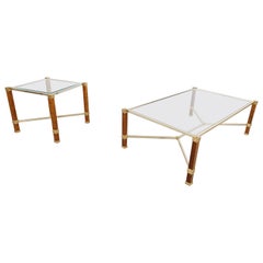 Couchtisch und Beistelltisch von Pierre Vandel, 1980er Jahre