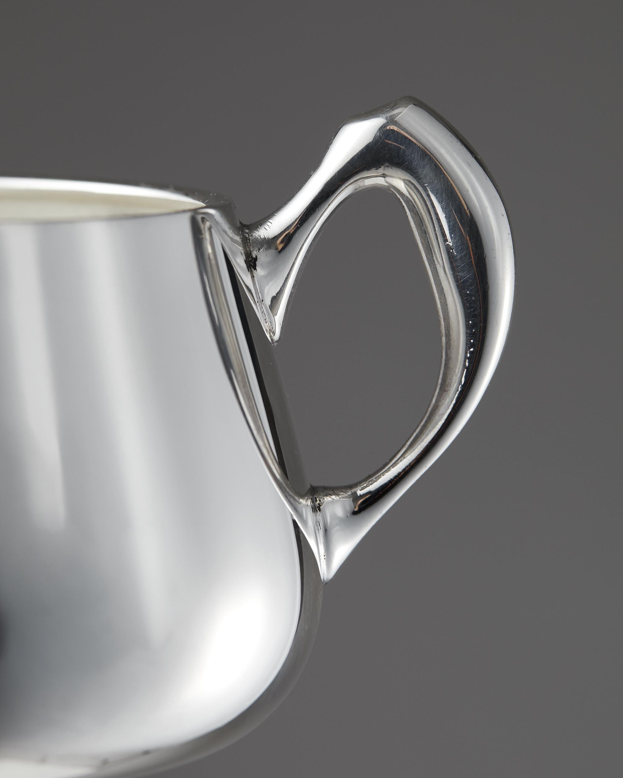 Coffee and Sugar Bowl, Anonymous for Kronen Sølvvarefabrik, Denmark, 1950s 2