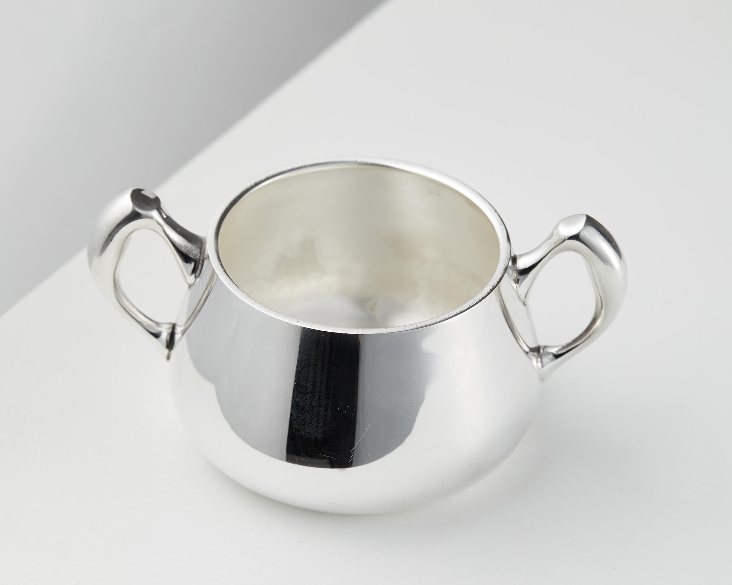 Coffee and Sugar Bowl, Anonymous for Kronen Sølvvarefabrik, Denmark, 1950s 1