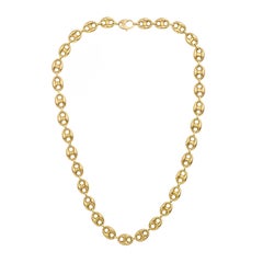 Coffee Beans 18 Carat Yellow Gold Necklace