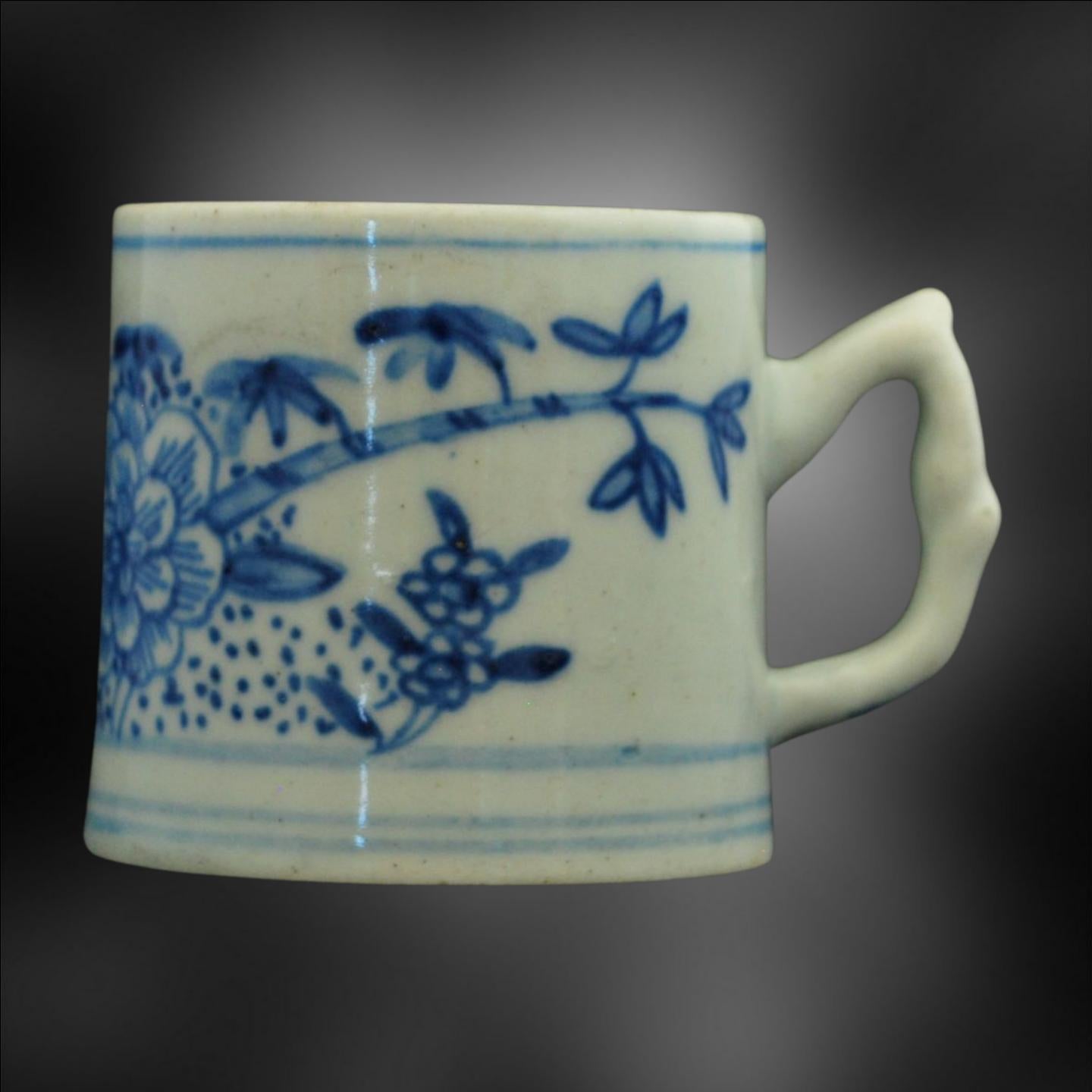 Chinoiserie Coffee Can Blue and White 