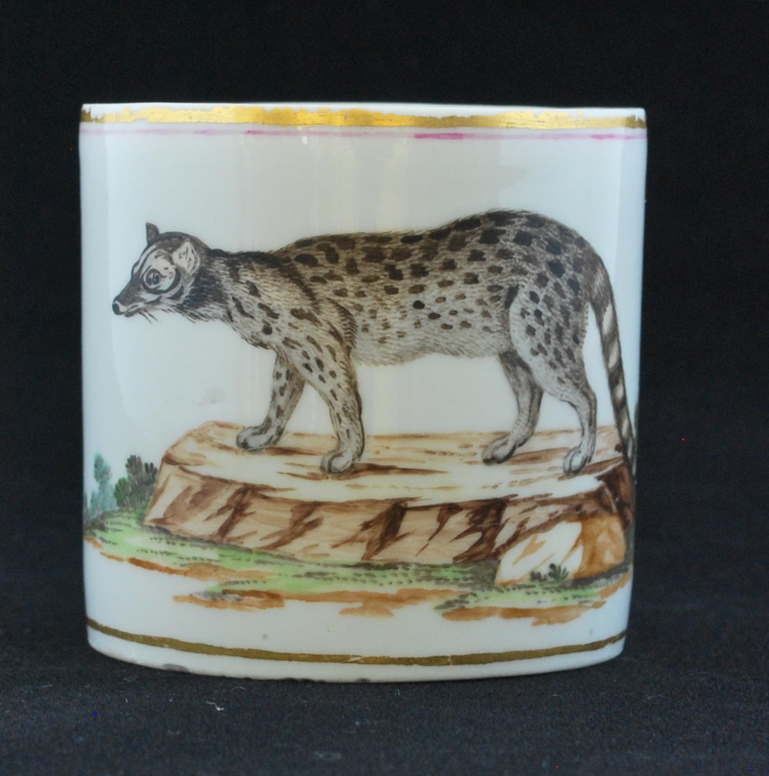 Porcelain Coffee Can: Merian's Opossum, Nymphenburg, C1790 For Sale
