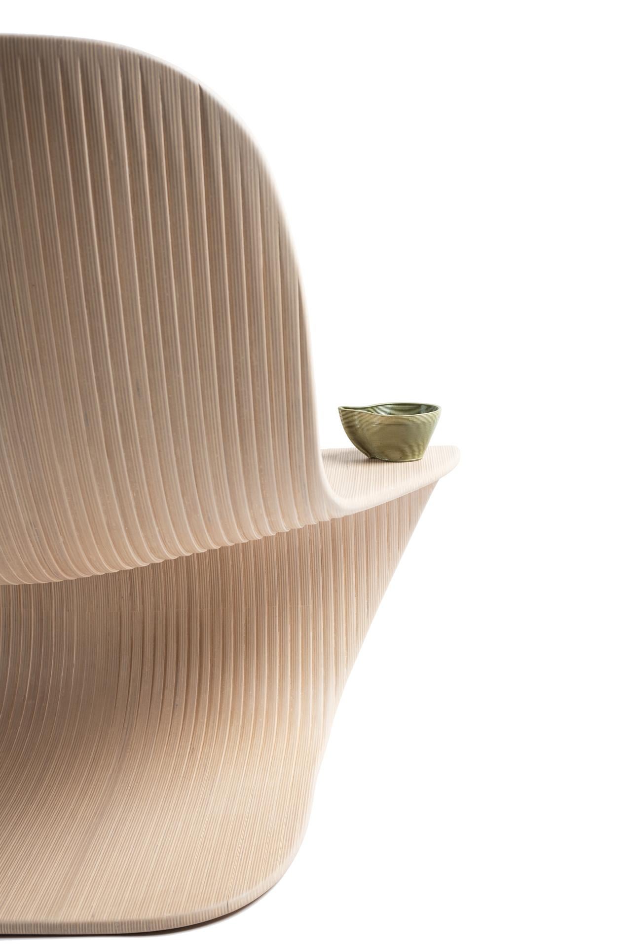 Guatemalan Coffee Chair by Piegatto, a Sculptural Contemporary Rest Chair For Sale