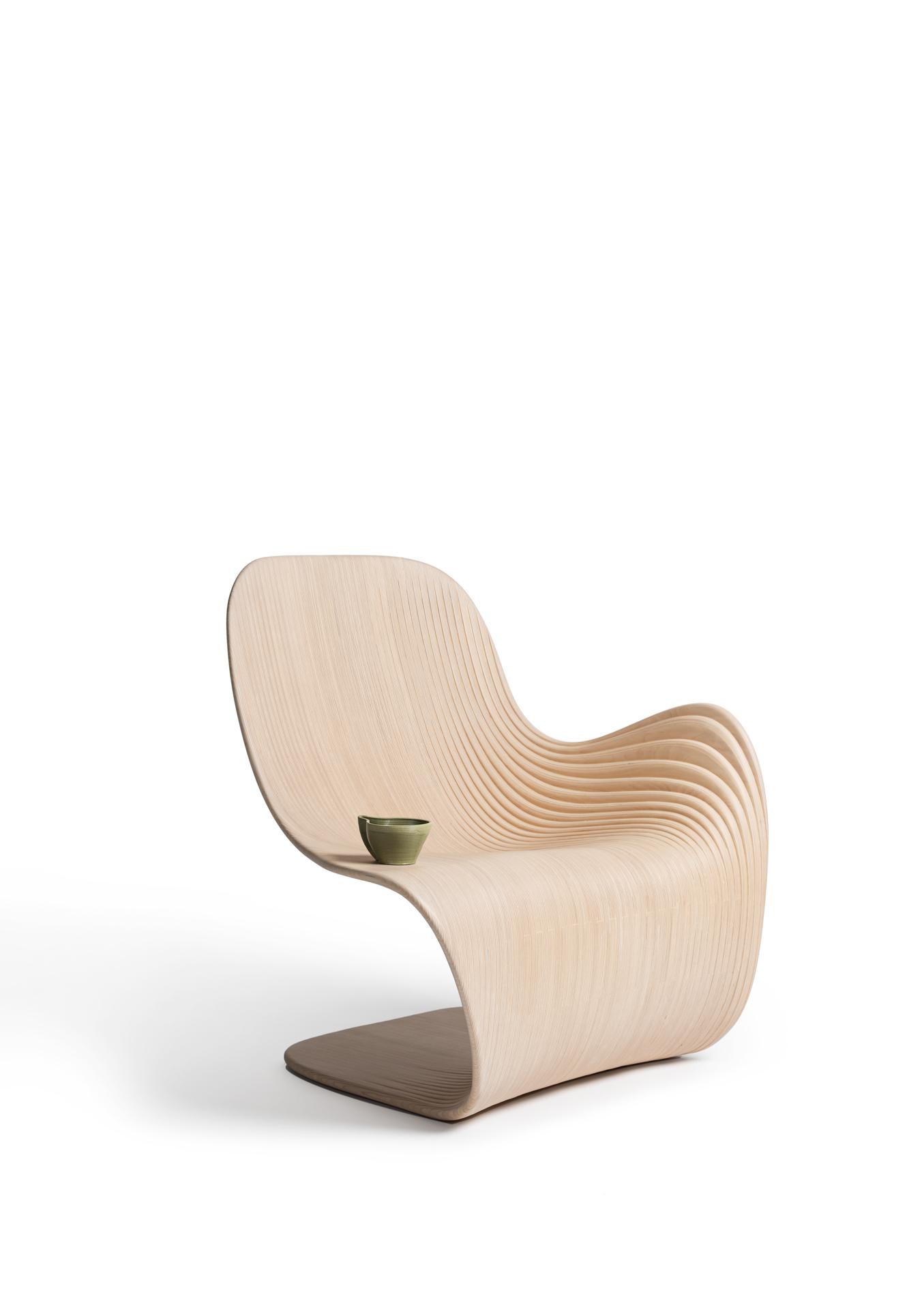 Gilt Coffee Chair by Piegatto, a Sculptural Contemporary Rest Chair For Sale
