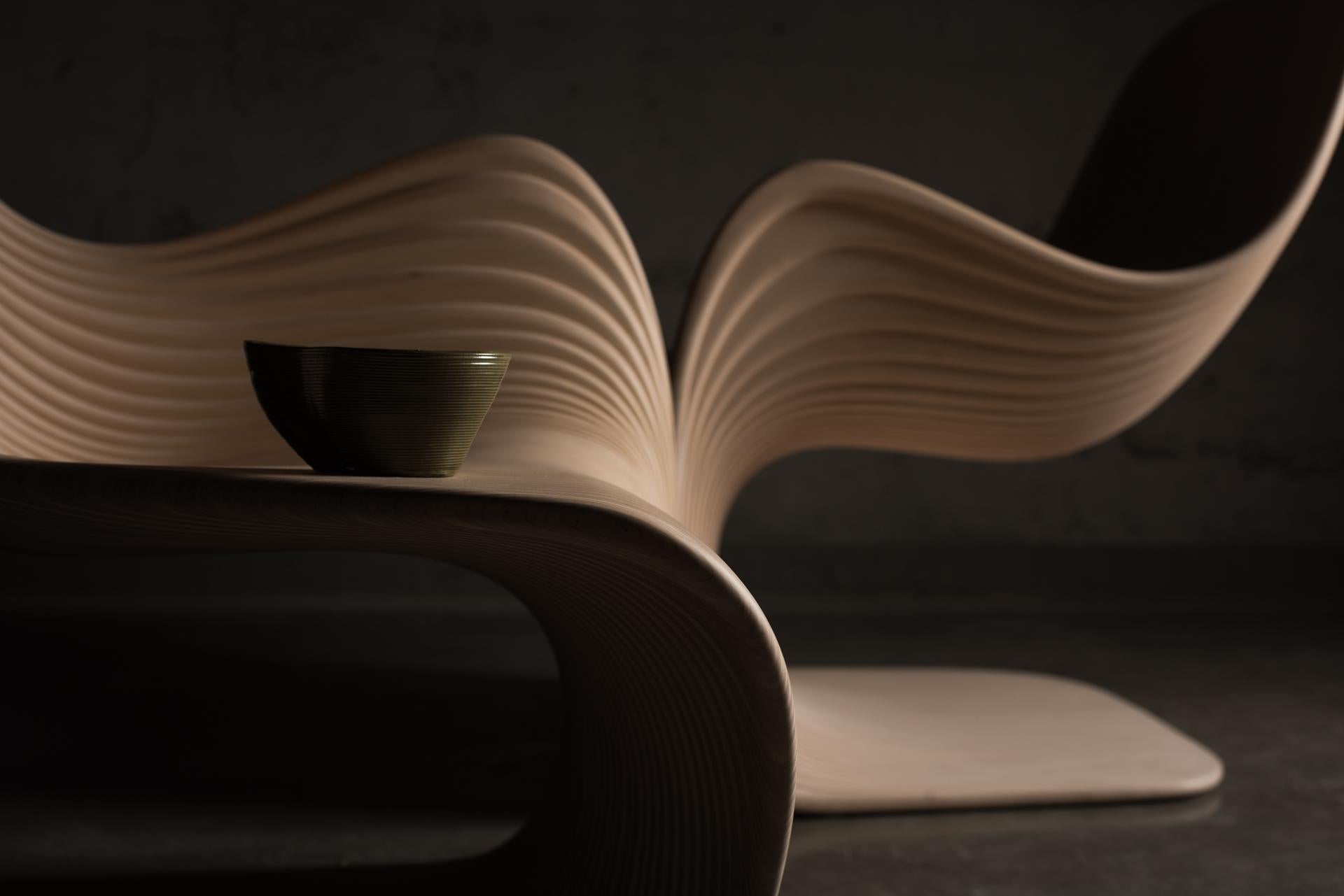 Coffee Chair by Piegatto, a Sculptural Contemporary Rest Chair For Sale 1