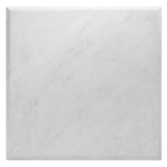 Coffee Table White Marble Top, Lacquered Wood Base Handmade in Italy by Cupioli