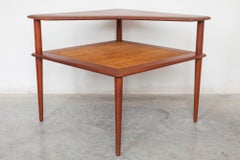 Couchtisch aus Teakholz und Schilfrohr von Peter Hvidt, Dänemark, 1955