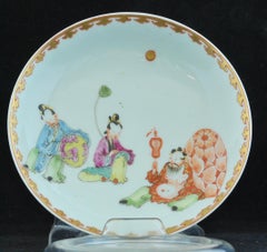 Coffee Cup and Saucer Laughing Buddha, or Pu Tai. Worcester, circa 1762