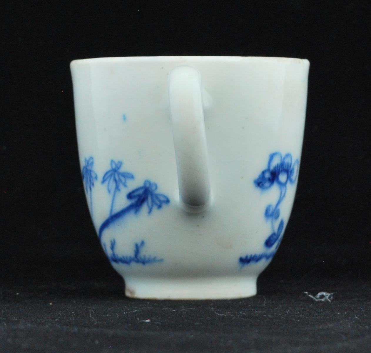 Molded Coffee Cup, Bow Porcelain Factory, circa 1749 For Sale