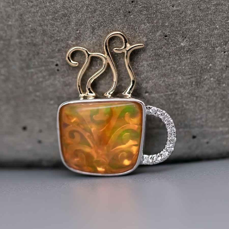 Free Shaped Mexican Fire Opal Diamond Necklace Pendant 18K Yellow Gold.


Free Domestic USPS First Class Shipping! Free Gift Bag or Box with every order!

Opal—the queen of gemstones, is one of the most beautiful gemstones in the world. Every piece