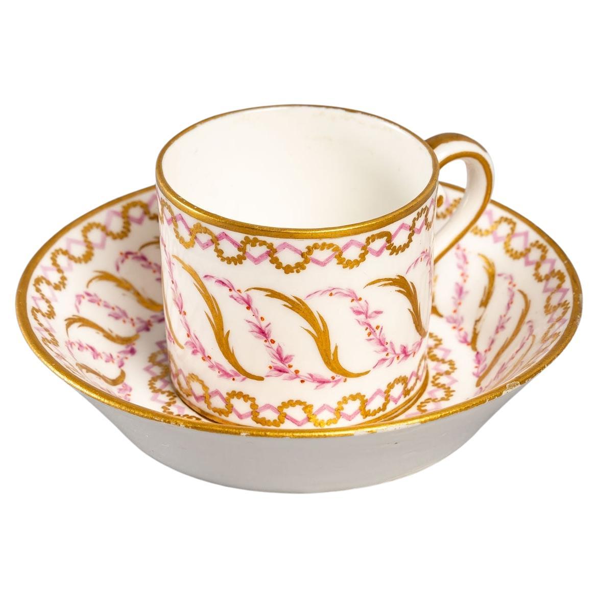 Coffee Cup in Porcelain of Sevres, from the 18th Century For Sale