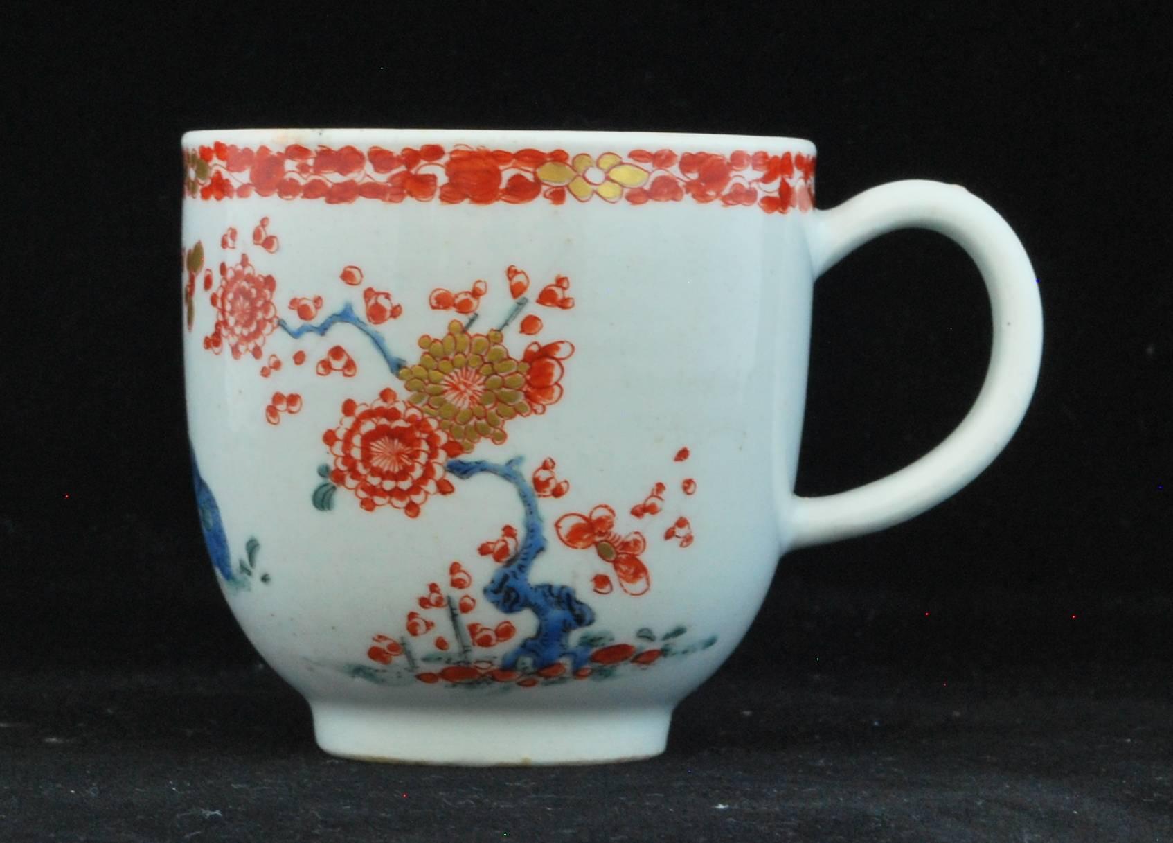 A common shape with uncommon decoration a coffee cup, painted after the Kakiemon with the two quail pattern.


Provenance: Windsor Antiques; Taylor Collection.
 