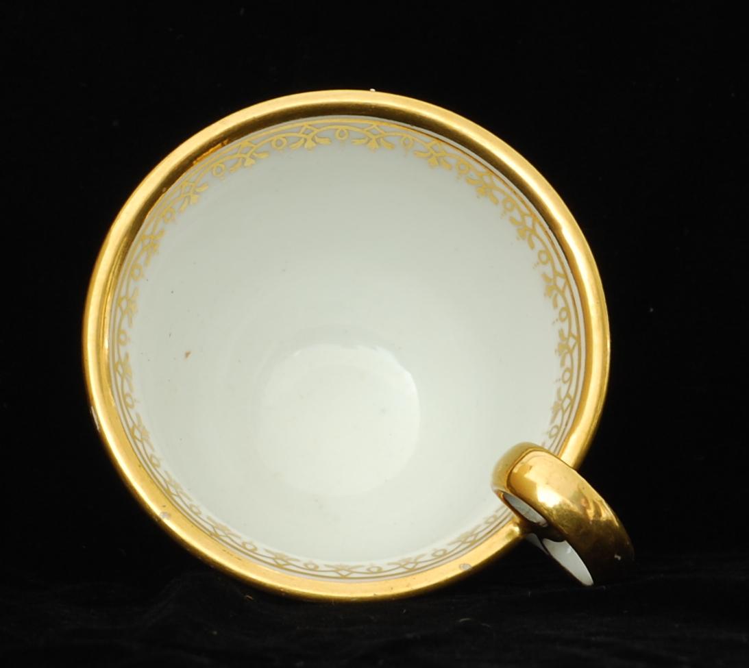 Molded Coffee Cup and Saucer Nantgarw Porcelain, circa 1815 For Sale