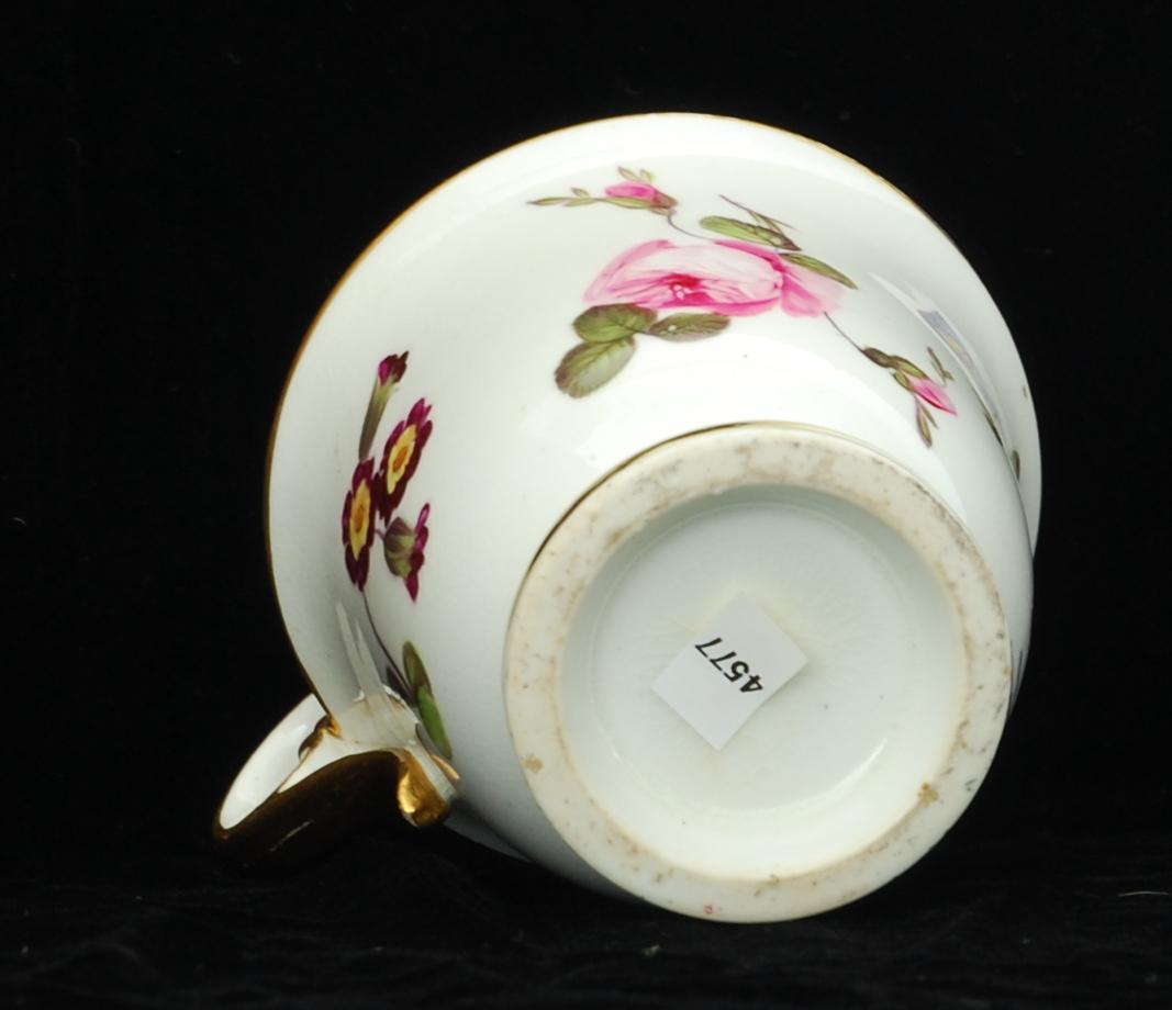 Early 19th Century Coffee Cup and Saucer Nantgarw Porcelain, circa 1815 For Sale