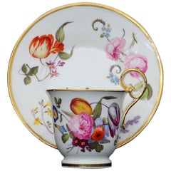 Tasse à café et soucoupe Porcelaine de Nantgarw, vers 1815