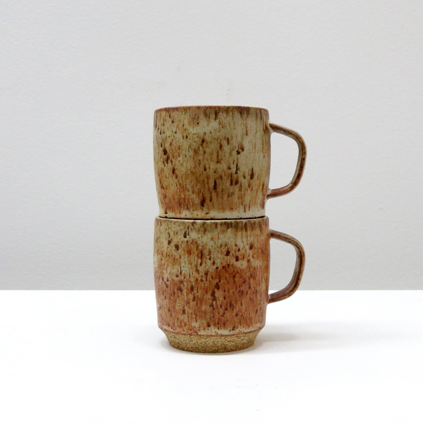 Organic Modern Coffee Cups 'Carmel' by Jed Farlow  For Sale