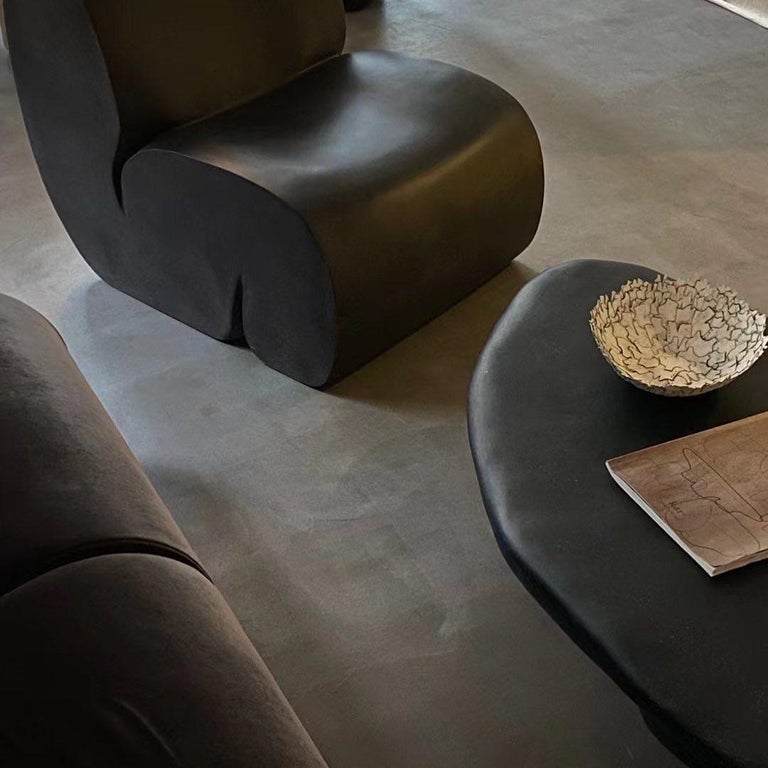 Coffee Curl Up Lounge Chair by Karstudio at 1stDibs curl up chair