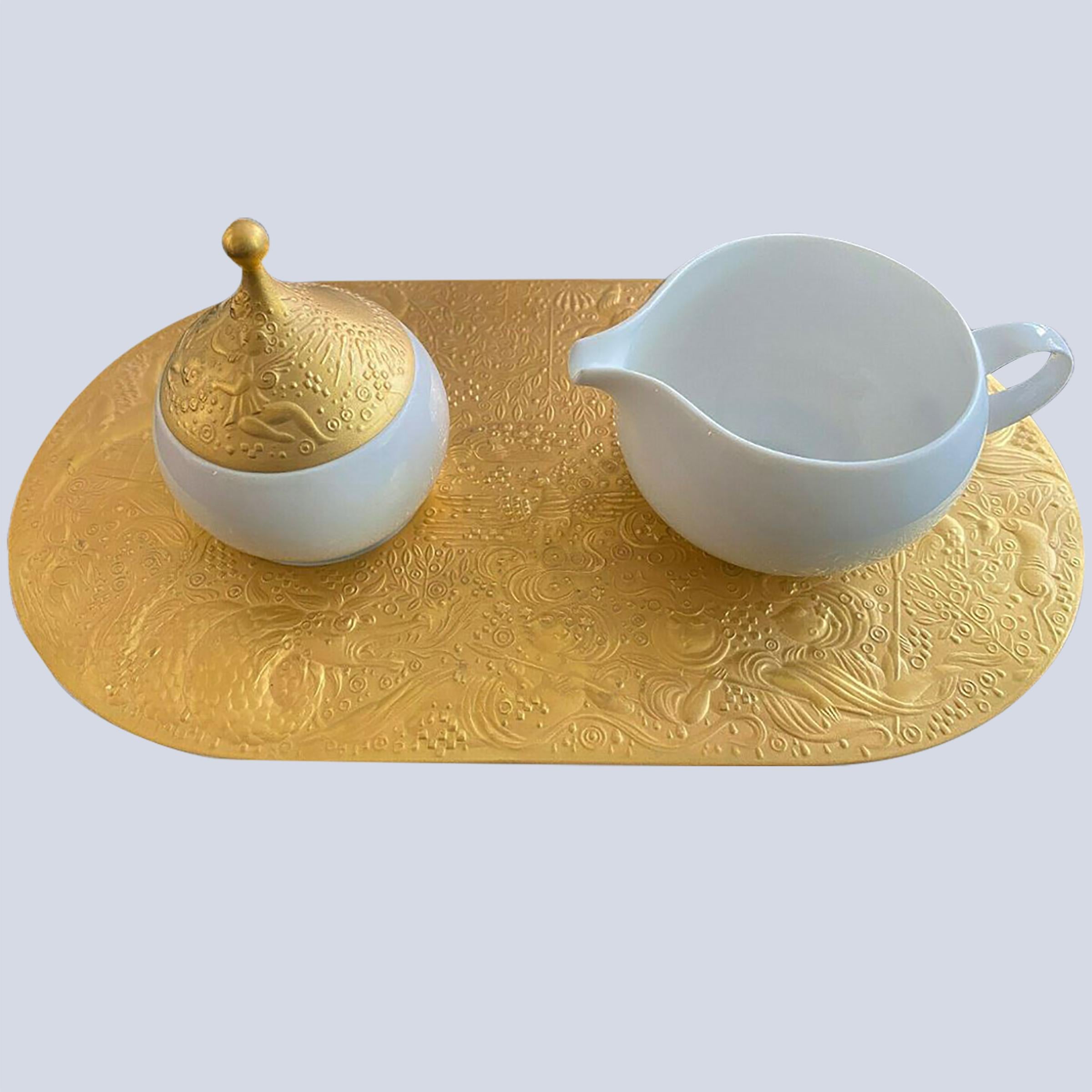 Coffee Dessert Service by Rosenthal Bjorn Wiinblad 24-Karat Plated, 1980 4