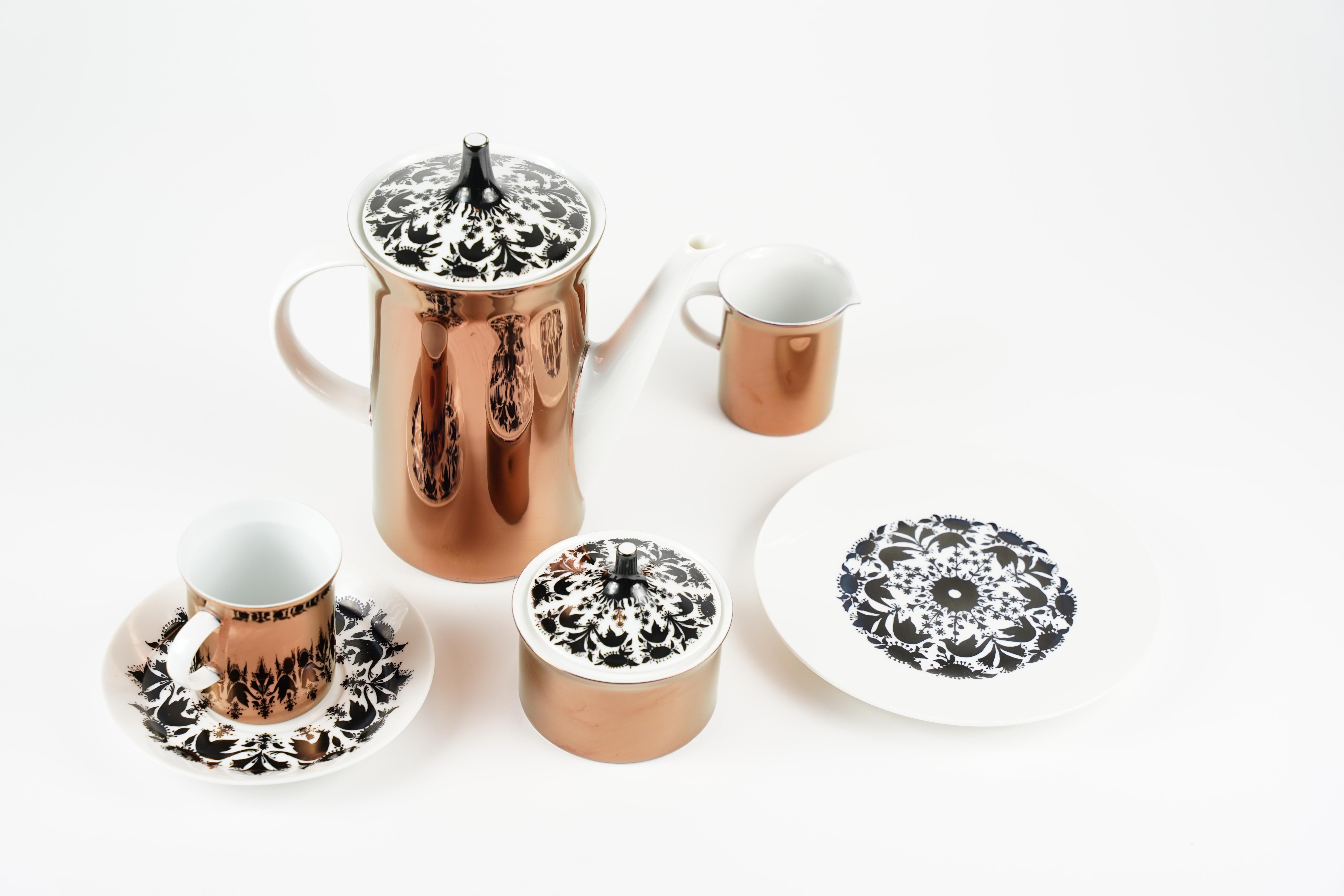 Kaffee-Dessert-Service Bjørn Wiinblad by Rosenthal Hilton , 1980 im Angebot 3