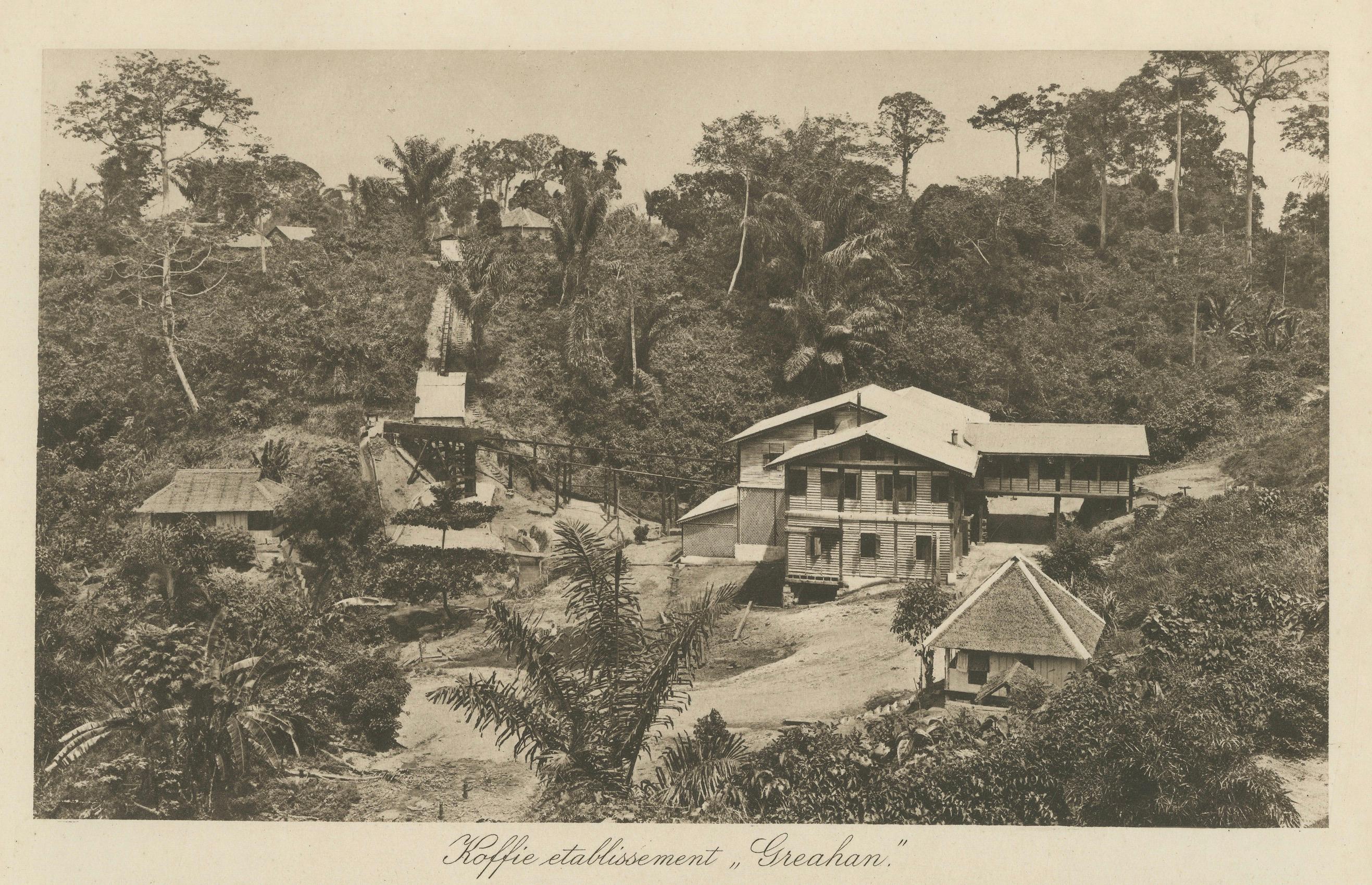 Établissement de café Girsahan et triage du café - Photos anciennes Sumatra, c.1900 en vente 1