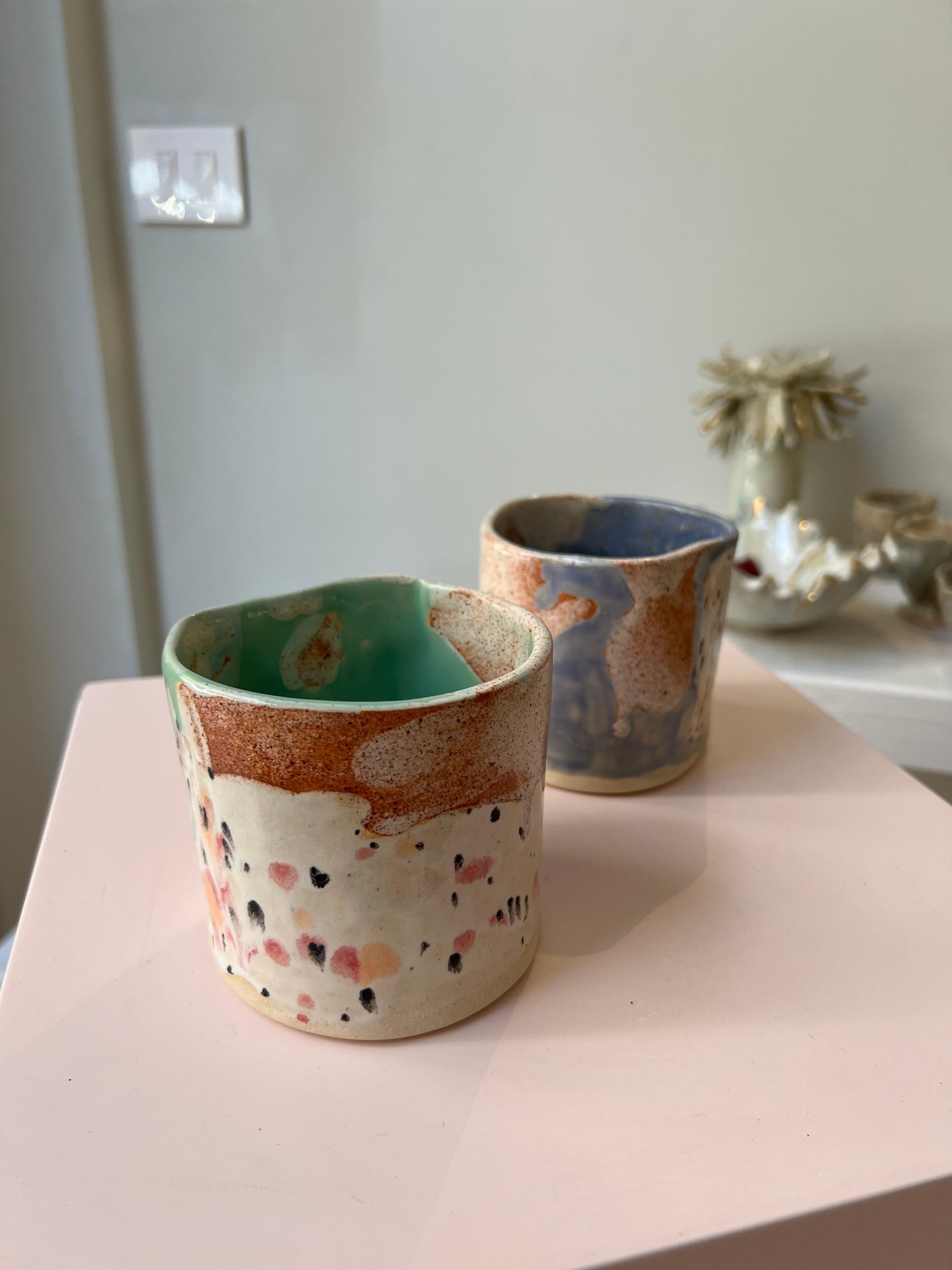 Anglo-Japanese Coffee Mugs Japanese Inspired by artist- designer Hania Jneid For Sale