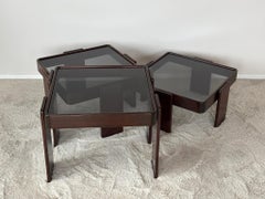 Coffee Nesting Table by Gianfranco Frattini for Cassina Italy set of 3 1970s