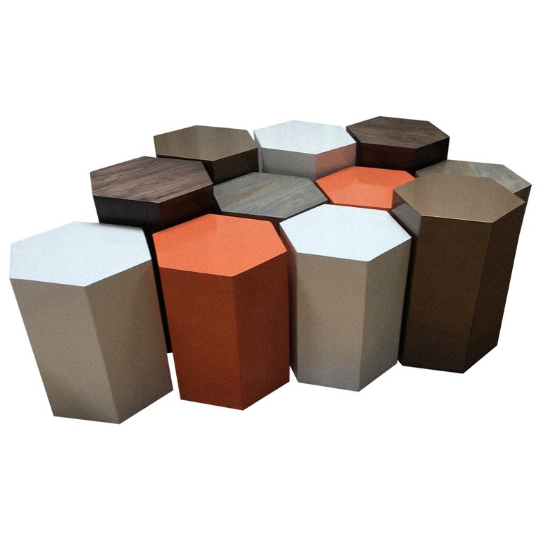 Coffee or End Table Hexagon Pods For Sale