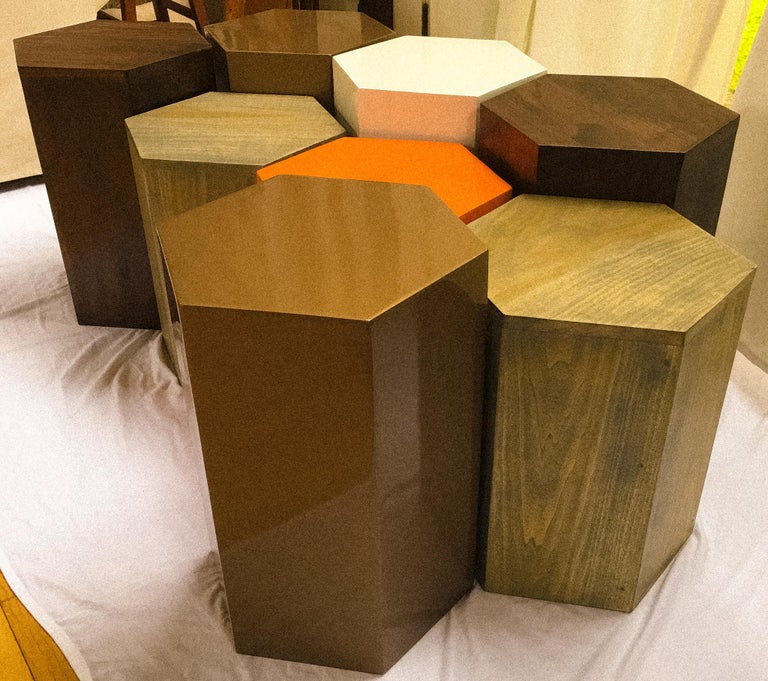 Futurist Coffee or End Table Hexagon Pods For Sale