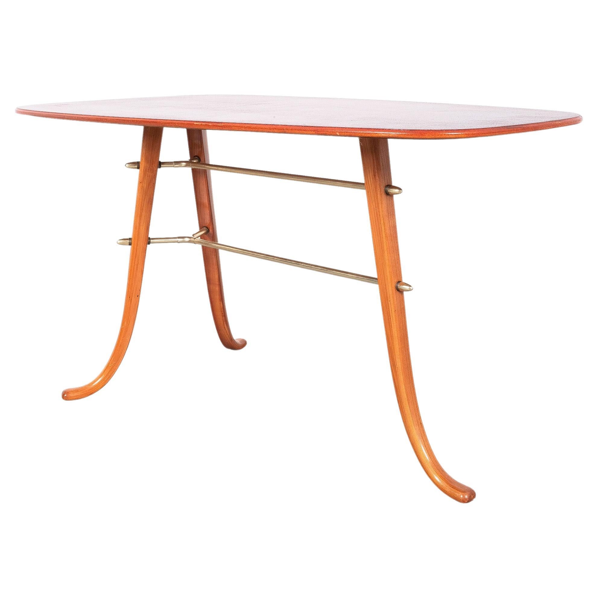 Coffee or Side Boomerang Table Style Gio Ponti Wood, Italy, circa 1955 For Sale