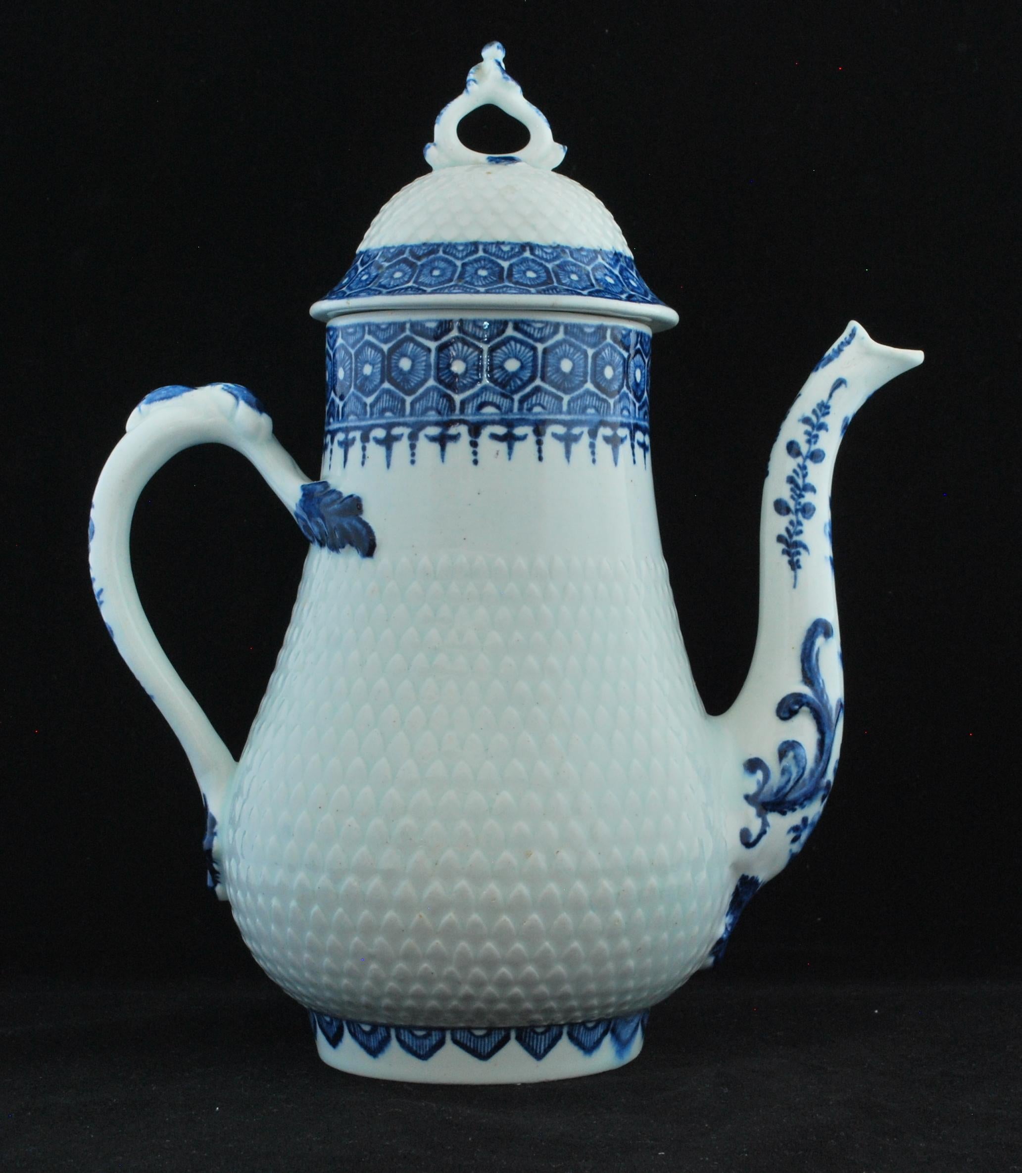 Anglais Cafetière, usine de porcelaine à nœud, vers 1767 en vente