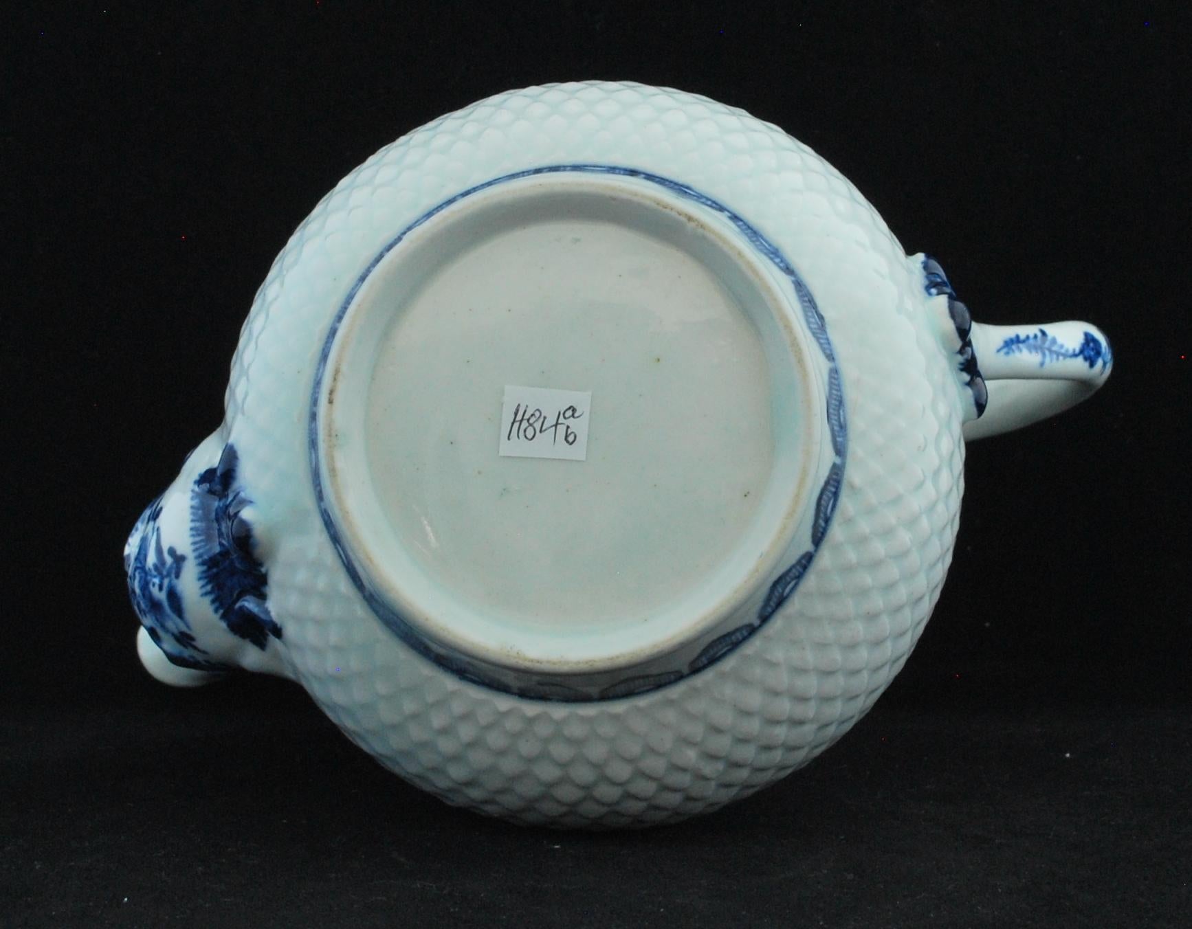 Rococo Coffee Pot, Bow Porcelain Factory, circa 1767 For Sale