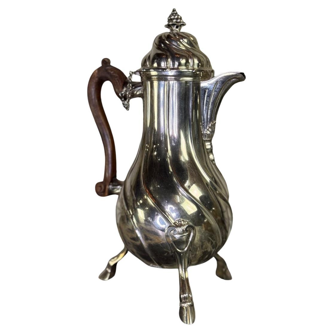 Cafetera con costillas retorcidas, matasellada en Namur, 1751, platero Jean-Baptis en venta