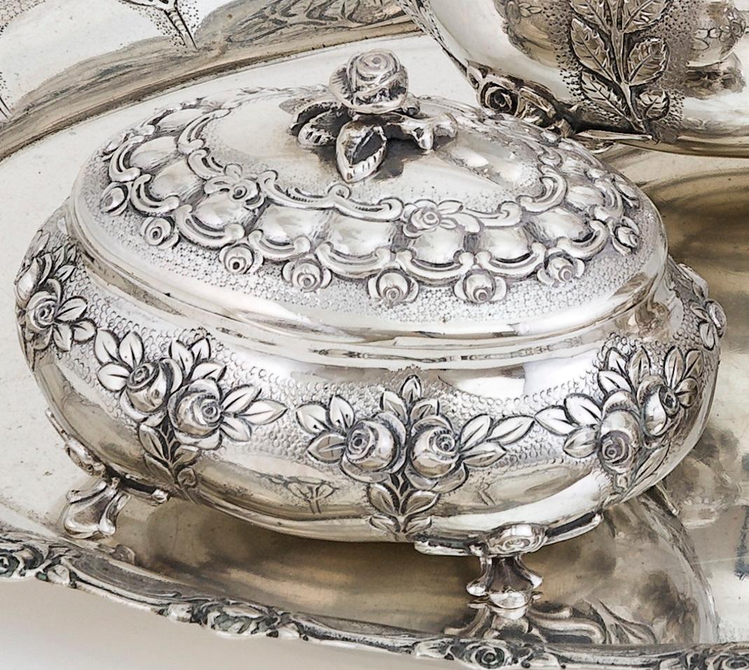 *H Coffee Service, Dutch, Late 19th Century, Silver 835 In Good Condition For Sale In Lantau, HK