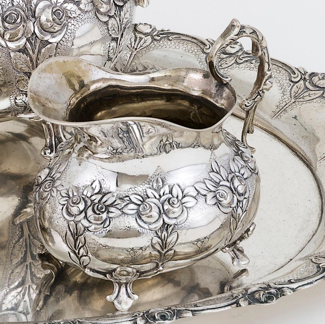 *H Coffee Service, Dutch, Late 19th Century, Silver 835 For Sale 1