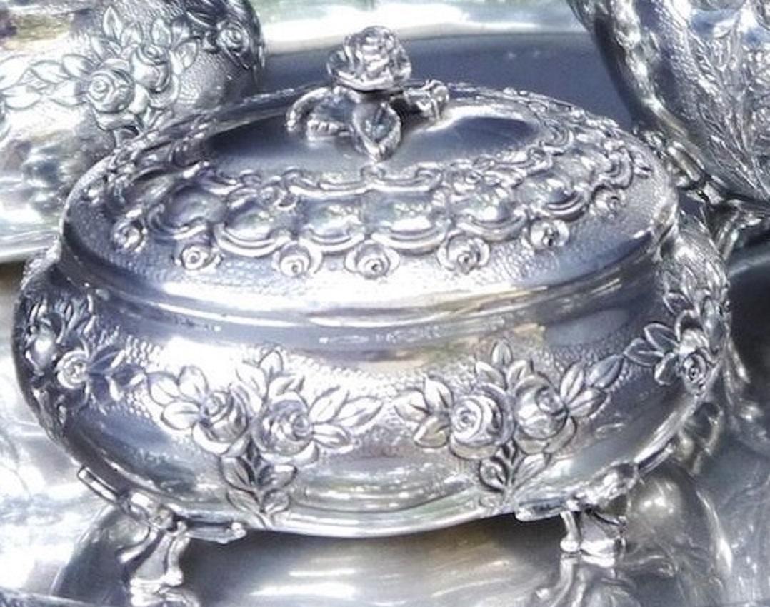 *H Coffee Service, Dutch, Late 19th Century, Silver 835 For Sale 6