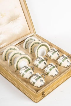 Coffee Service, Limoges, France, in its Original Box, 19th Century.