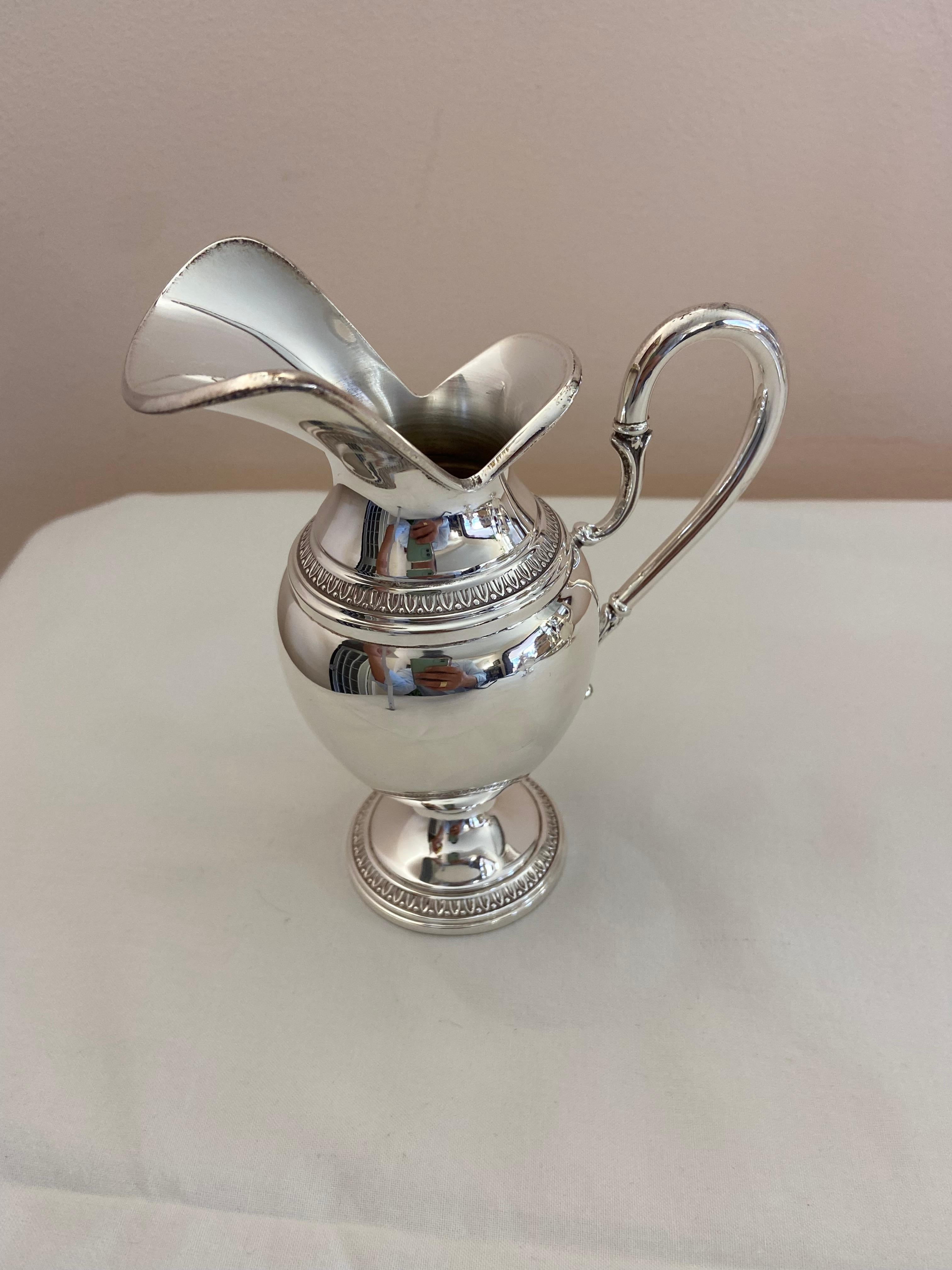 Coffee Set 3 Pcs Plus Tray, All in 800 Silver For Sale 1