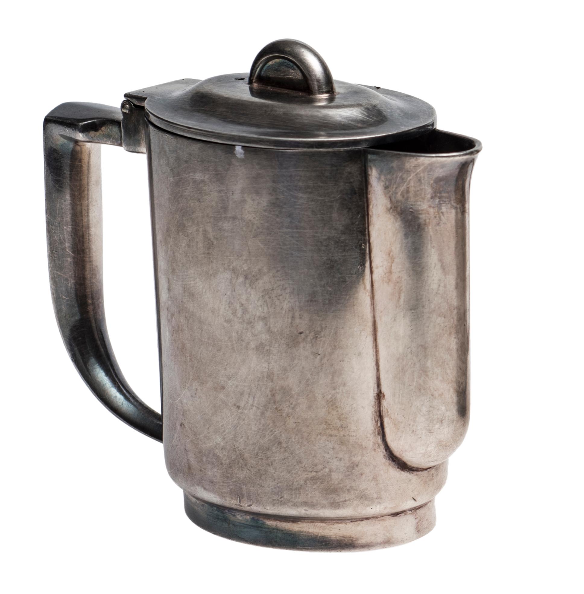 Italiano Set da caffè di Giò Ponti e Arthur Krupp Berndorf, piatto d'argento, anni '30 in vendita