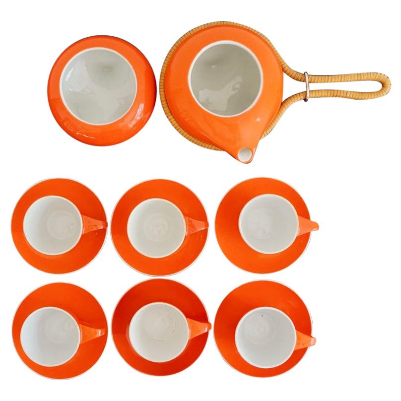 Coffee Set by János Török for Zsolnay Porcelain Manufactory, 1960s For Sale