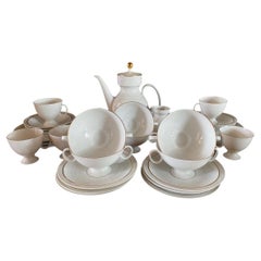 Retro Bone China Coffee Set From Kaiser Set For Six Person, Set of 33