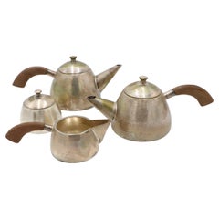 Coffee Set made in wood and silver plated